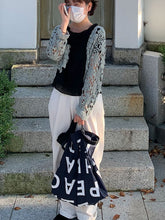 Small Square Letter Printed Thick Chain Bag